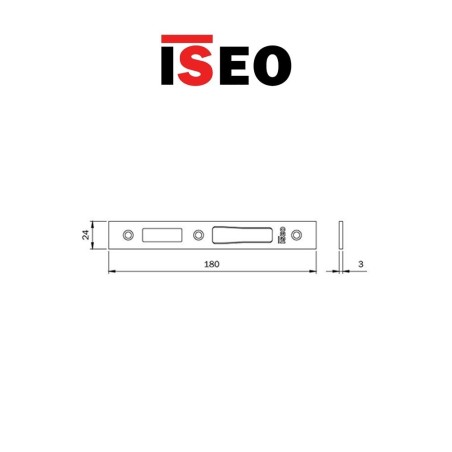 Counterplate for central lock Iseo item 038094