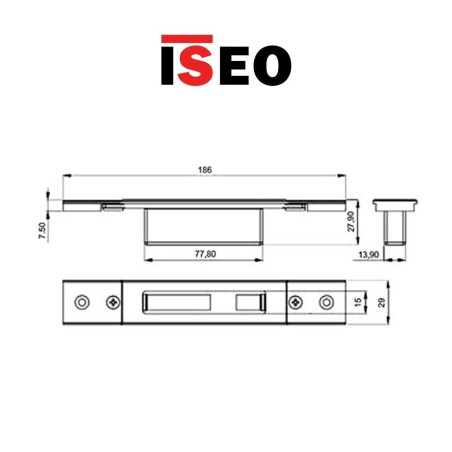 Adjustable closed counterplate for Iseo hook diverters item 038720