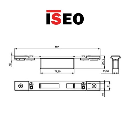 Adjustable closed counterplate for Iseo hook diverters item 038721