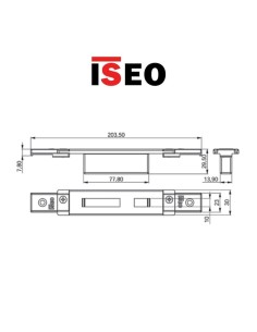 Adjustable closed counterplate for Iseo hook diverters item 038722