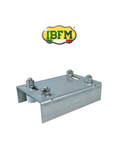 Adjustable guide plate with 4 rollers for sliding gates Ibfm Inox art. 965