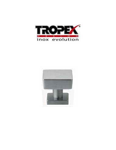 Fixed square knob offset 354 Tropex Ø 50 Satin stainless steel art. 2Q030SP