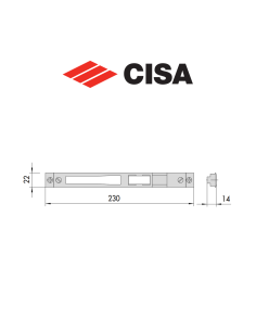 Contropiastra in metallo Cisa art. 0646305