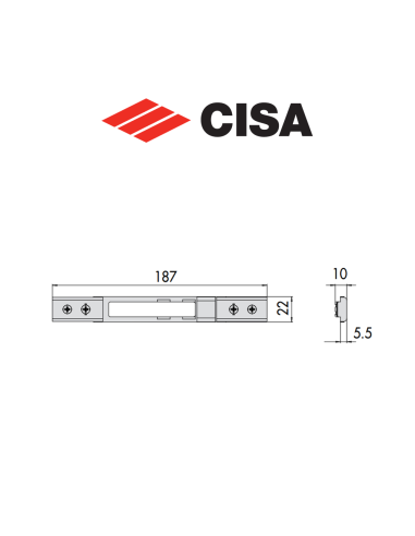 0646573 Cisa Metal Counterplate