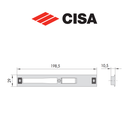 Cisa nylon strike plate art. 0628536