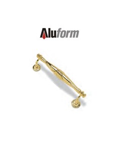 A 409 Aluform gold PVD brass door handle