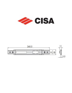 Contropiastra in metallo Cisa art. 0646331012
