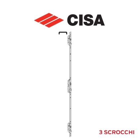 Cisa multipoint mechanical lock 3 latches entry 35 U-shaped front series 48816-35
