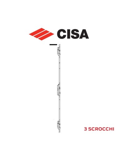 Serratura meccanica multipunto Cisa 3 scrocchi entrata 35 frontale piatto serie 48916-35