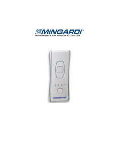 MR-T5 Mingardi - Multi-channel remote control for controlling 5 openings or five groups