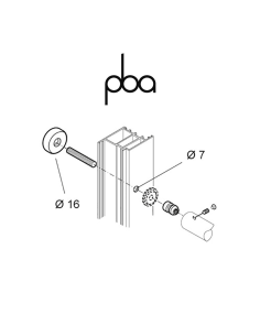 FIX.120.000I PBA - Single through fixing kit for wood, aluminium, PVC | Programme: 200P - 200