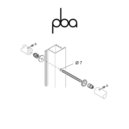 FIX.720.000I.B2 PBA - Kit di fissaggio contrapposto per legno, alluminio, PVC | Programma: 200P - 200