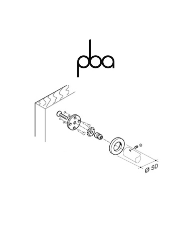 FIX.925.000I PBA - Kit di fissaggio singolo non passante con rosetta per legno, PVC, alluminio | Programma: 200P - 200