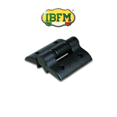 IBFM - Cerniera doppia 2 perni Ø 20 mm in alluminio verniciato nero