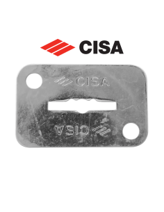 0612402 Cisa - Borchia rettangolare in acciaio zincato per serrature