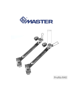 Coppia bracci vasistas Master Simple Plus profilo R40 art. 1114.1 2