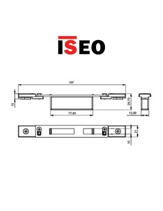 Adjustable closed counterplate for Iseo hook diverters item 038721 2