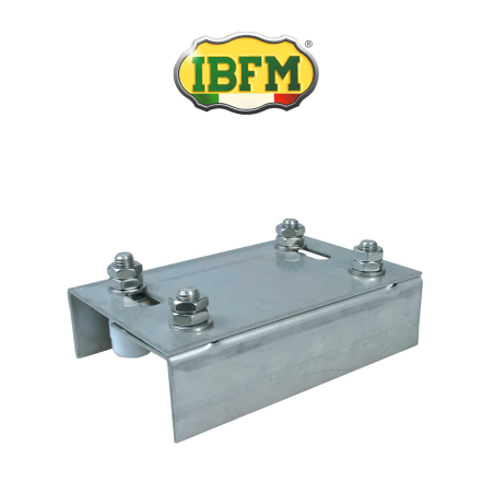 Adjustable guide plate with 4 rollers for sliding gates Ibfm Inox art. 965