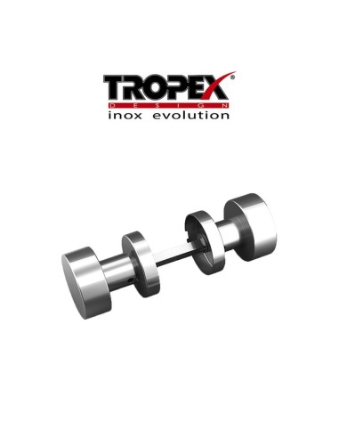 Pomolo accoppiato C98 Tropex Ø 50 Acciaio inox satinato art. 2102