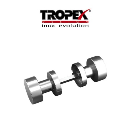 C98 Tropex coupled knob Ø 50 Satin stainless steel art. 2102