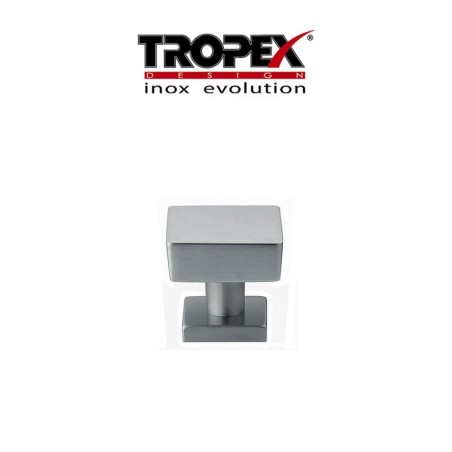 Fixed square knob offset 354 Tropex Ø 50 Satin stainless steel art. 2Q030SP