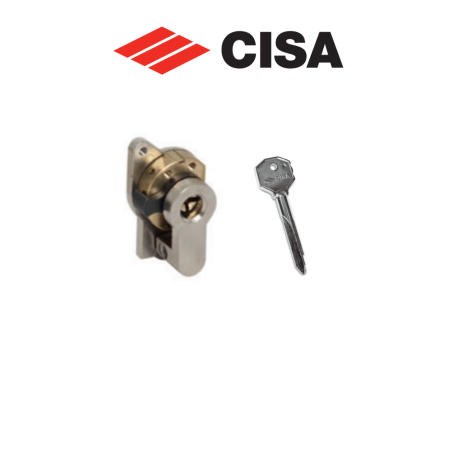Cylinder with single short pin key Cisa item 0240010KA