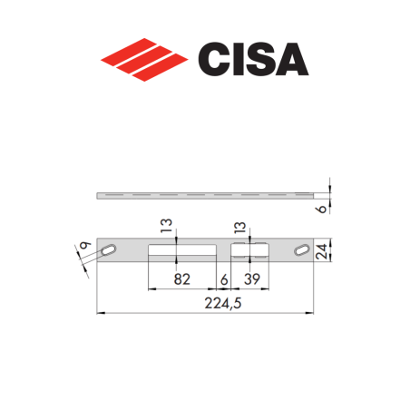 Steel counterplate Cisa item 0646125