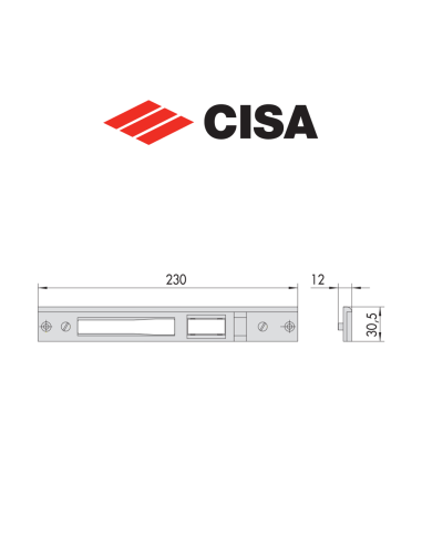 Contropiastra in metallo Cisa art. 0646306