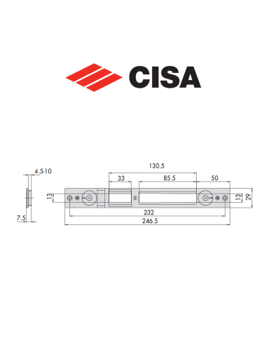Cisa metal counterplate art. 0646325