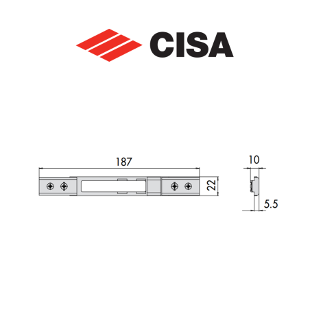 0646573 Cisa Contropiastra in metallo