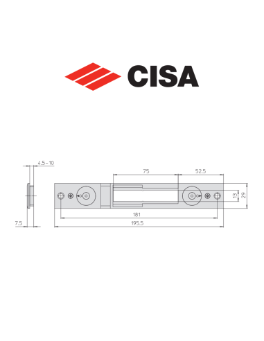 Contropiastra in metallo Cisa art. 0646524