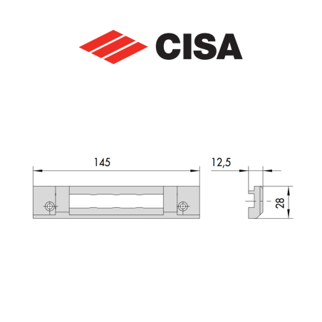 Cisa nylon strike plate art. 0627865