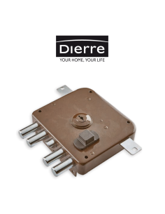 Triple lock with pump cylinder Atra Dierre Left art. SER312260 91SG 2