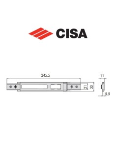 Contropiastra in metallo Cisa art. 0646321 2