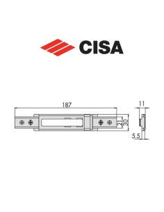 Contropiastra in metallo Cisa art. 0646521 2