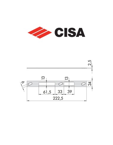 Contropiastra centrale in acciaio Cisa art. 0646130
