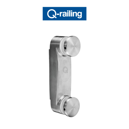 Q-Railing - Glass adapter with flat base Easy Glass MOD 0766
