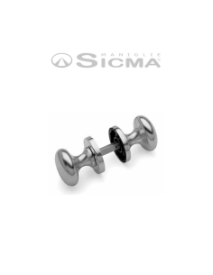 Sicma Onion - 55 mm Knob Coupled Satin Chrome 2