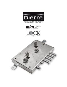 Atra Dierre Right Double Bit Triple Lock Art. SER6161 1DE 2