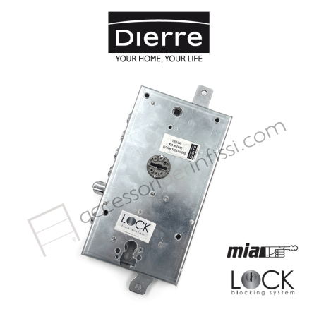 SER NE 17 1D Dierre - Triple lock with double map and European cylinder for armoured doors with entry 60