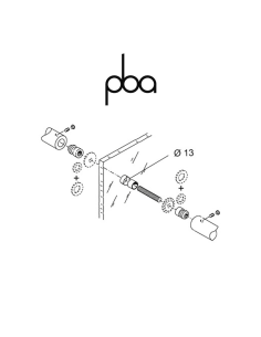 FIX.810.000D.B2 PBA - Kit di fissaggio contrapposto per vetro | Programma IT - YOD - 200Q - 200E - 200 - M18 - 300 - PVD 2