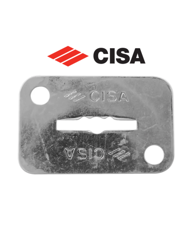 0612402 Cisa - Borchia rettangolare in acciaio zincato per serrature