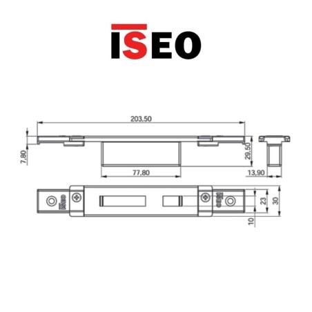 Adjustable closed counterplate for Iseo hook diverters item 038722