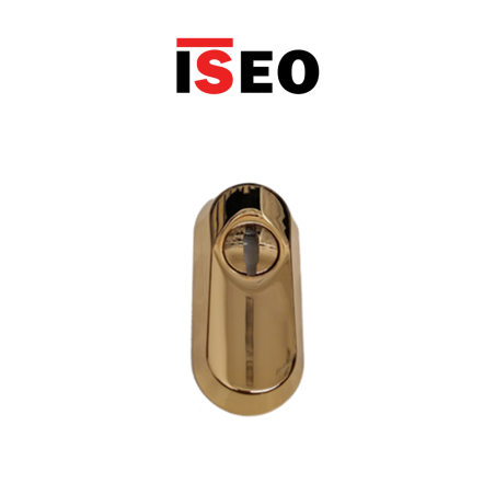Defender for cylinder in tempered steel Iseo polished brass art. 98050206