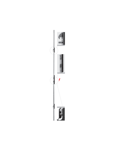 Iseo Performa multipoint electric lock entry 35 flat front art. 72G5013528