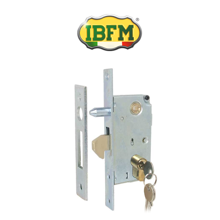 Hook lock with pin for sliding gates Ibfm entry 40 art. 447/PB