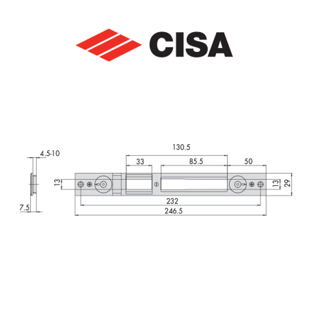 Cisa metal counterplate art. 0646325
