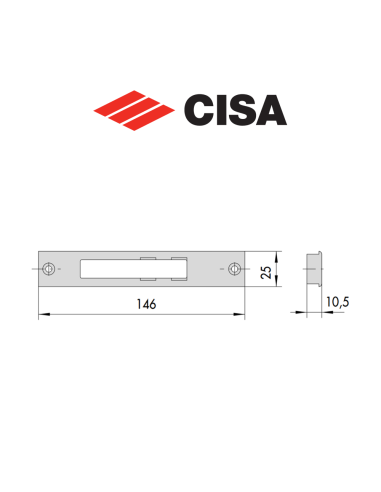 Contropiastra in metallo Cisa art. 0646508