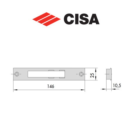 Cisa metal counterplate art. 0646508
