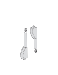 Pair of high/low latches for Cisa anti-panic handles item 0706361